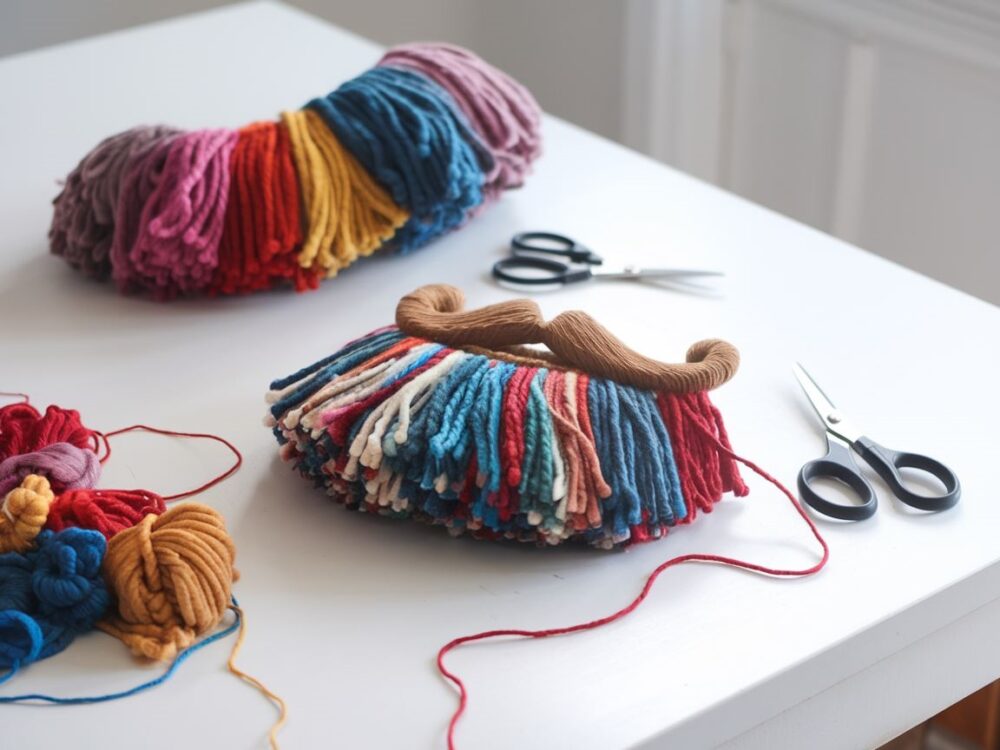 ręce robiące brodę DIY